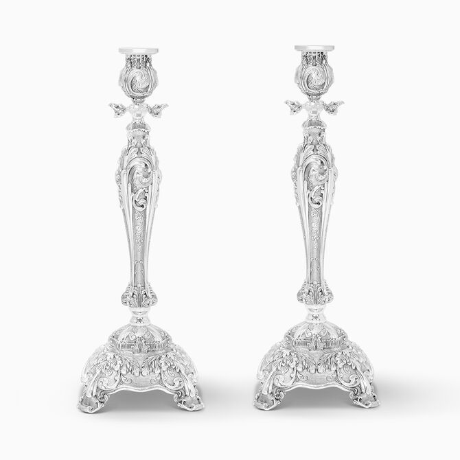 Chianti Candlesticks Light Sterling Silver 