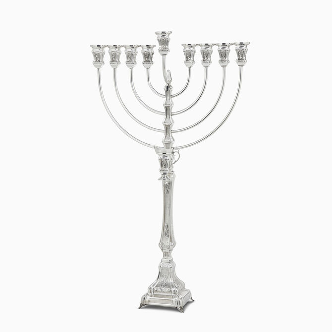 חנוכיה קורן מקושטת גדולה 