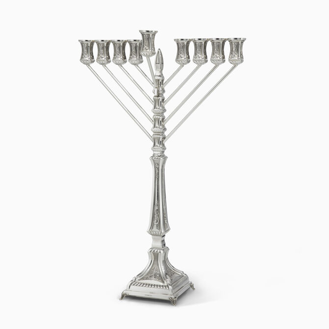 חנוכיה לאגו מקושטת חב"ד
