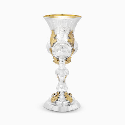 גביע אליהו קרלוס ריקוע עדין זהב סלקטיבי 