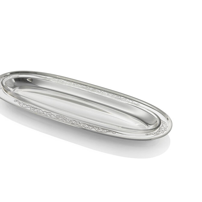 SERVING TRAY WITH OVAL GLASS 