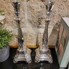 Bakio Decorated Sterling Silver Candlesticks 