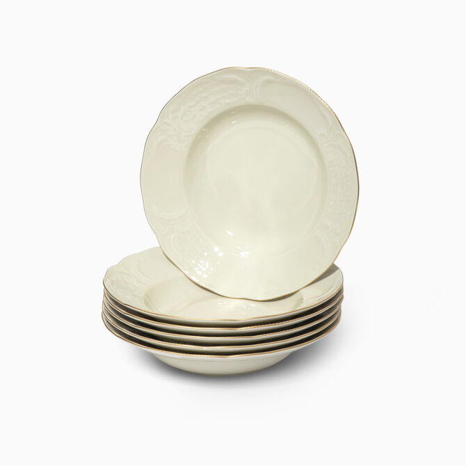 SET 6 SOUP PLATES 23 CM SANSUC 