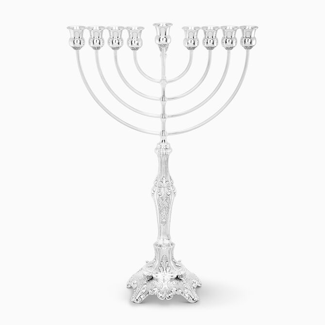 חנוכיה גולה מקושטת קטנה 
