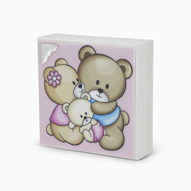 Night Lamp Bears Pink 14*14 