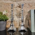 Bakio Decorated Sterling Silver Candlesticks 