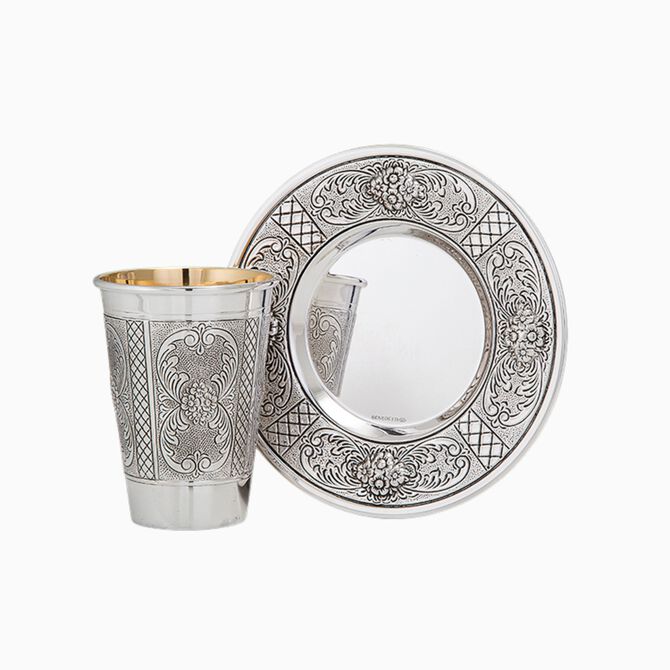 Garda Kidush Cup Set Silver-Plated 