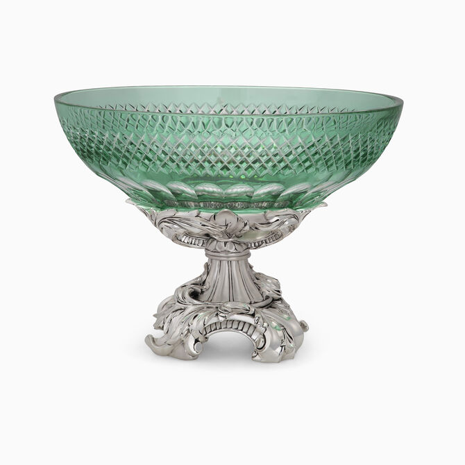 CRYSTAL VASE GREEN 42X28.31 