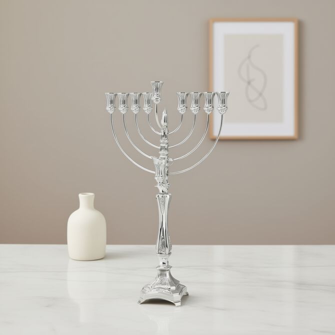 Oriya Menorah Decorated Large 