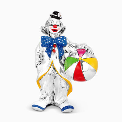 Clown with Ball Silver-Plated 