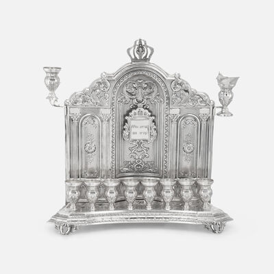 Renaissance Wall Menorah Sterling Silver 