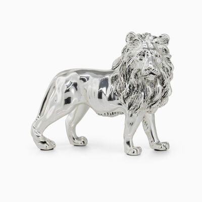 Standing Lion Miniature Silver-Plated 