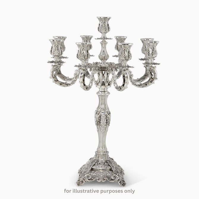 STONE 10 LIGHT CANDELABRA 