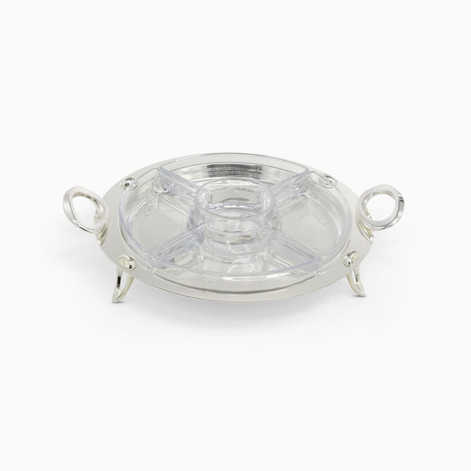 LONAR TRAY W/LEGS PLATED 