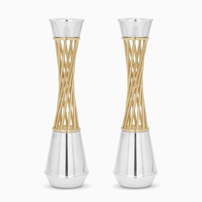Bereishit Candlesticks Modern Selective Gold 