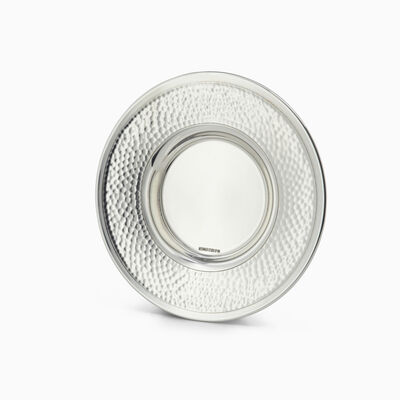 Hammering Large Plate Silver-Plated 