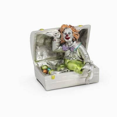 Clown in a Box Silver-Plated 