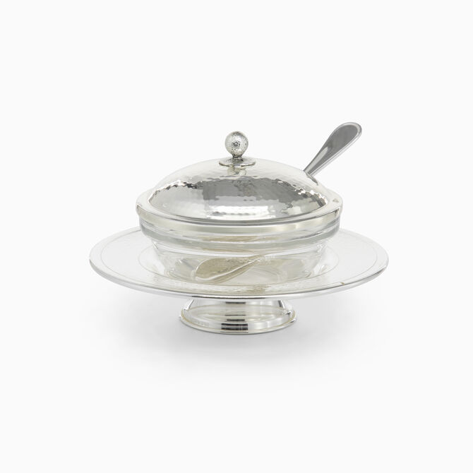 HAMMERING SERVING DISH PLATED 