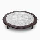 LARGE SEDER PLATE 3 LEG PLATED 