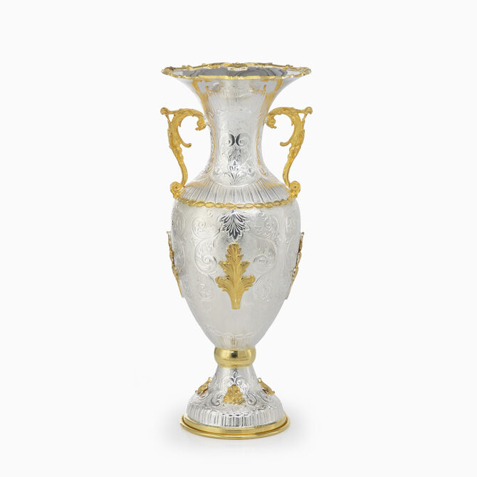 MAYORKA VASE LEAF +HANDLE GOLD 