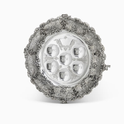 צלחת פסח ג'נובה עם רגליות 