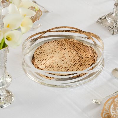 ROUND SERVING TRAY 33CM PLATED _2