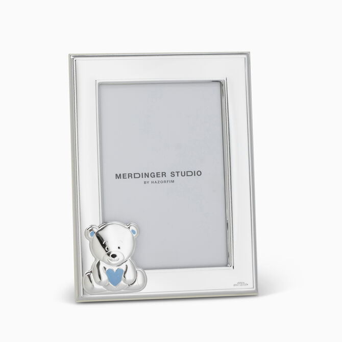 Blue Bear Photo Frame Silver-Plated 