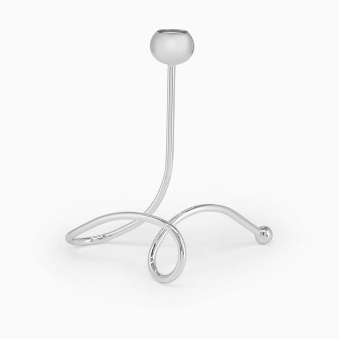 TWIST CANDLE HOLDER PLATED 