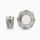 סט גביע וצלחת מניפה 