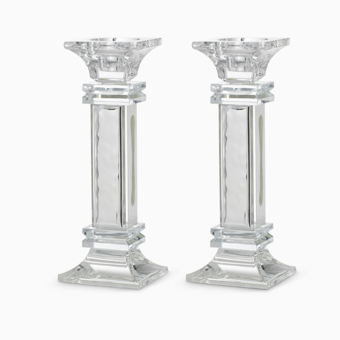 CRYSTAL CANDELSTICKS 19.5CM 