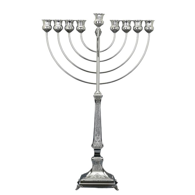 Laguna Masada Decorated Menorah Sterling Silver 