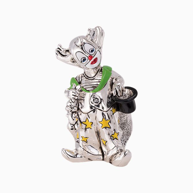 Clown Magician Silver-Plated 