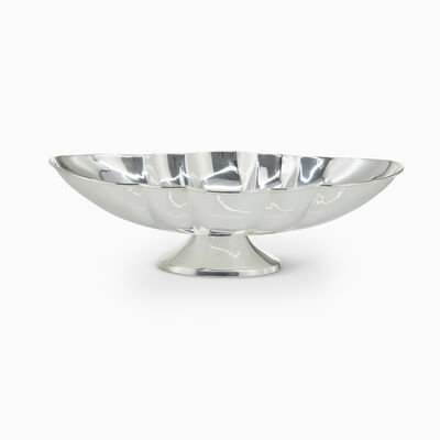 OVAL PLAIN BOWL+FOOT PLATED 