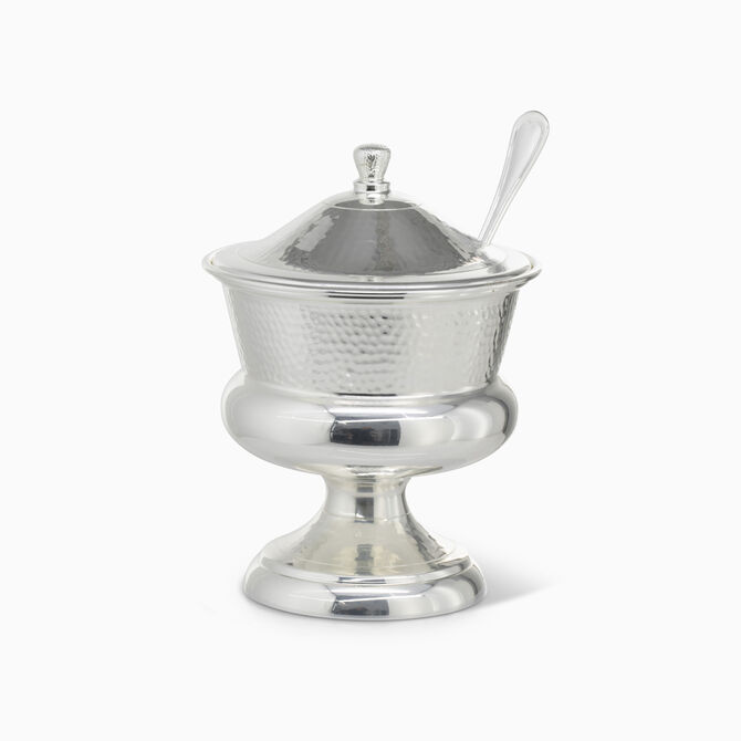 HAMMERING SERVING DISH PLATED 