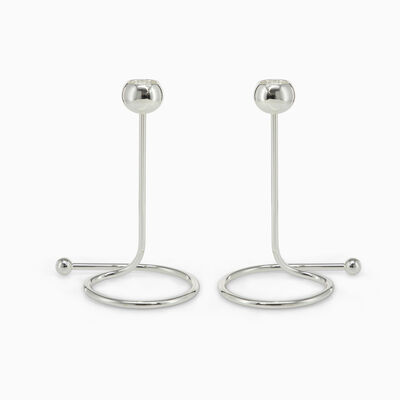 TWIST CANDLE HOLDERS PLATED 