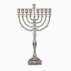 Stone Menorah Small Sterling Silver 