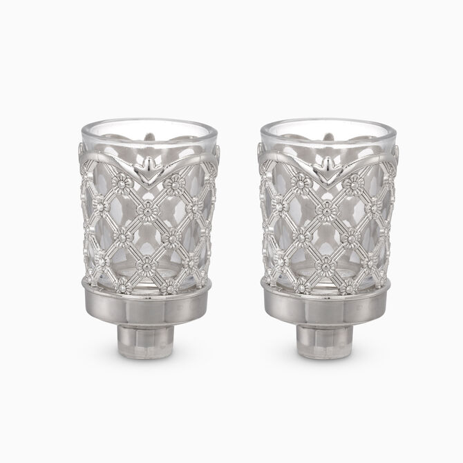 FLORAL GLASS CUPS 2 PACK 