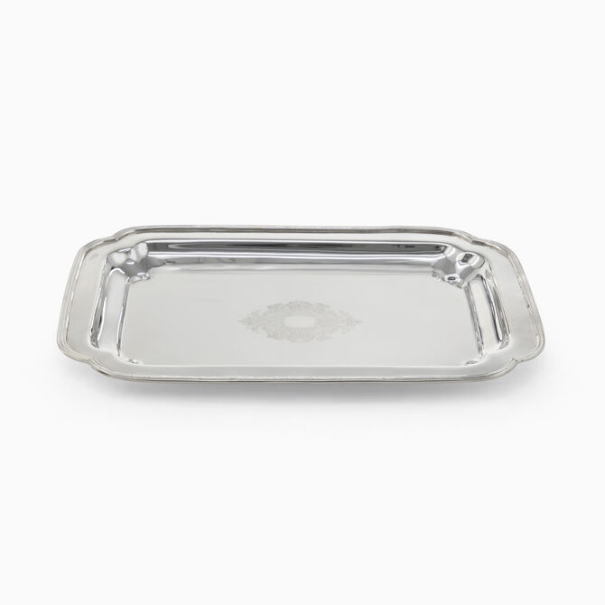 RECTANGULAR TRAY 34.5CM PLATED 