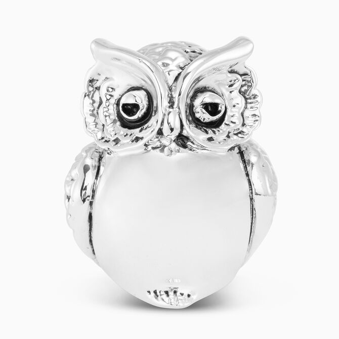 Sitting Owl Miniature Silver-Plated 