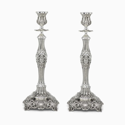 STONE CANDLESTICKS DECORATED 