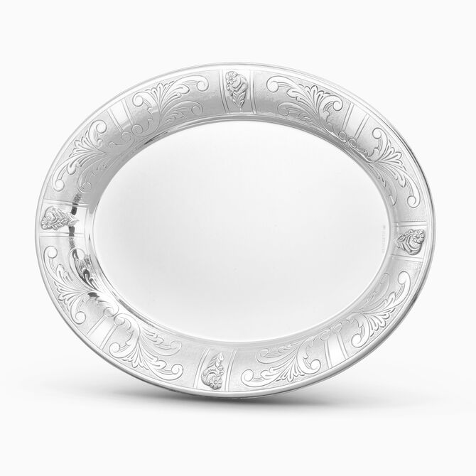 MARGARITA DECORATED OVAL PLATE 