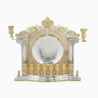 חנוכיית קיר קרלוס ק' זהב לגאס 