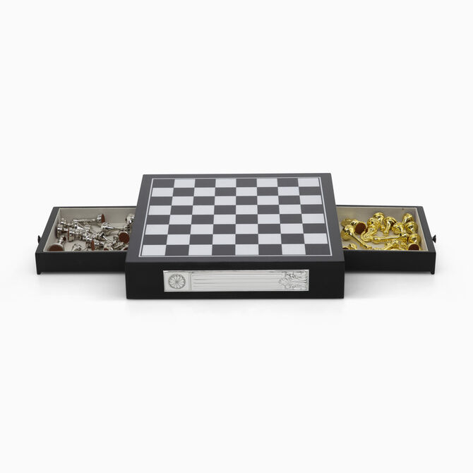 SMALL BLACK & WHITE ROMI CHESS 