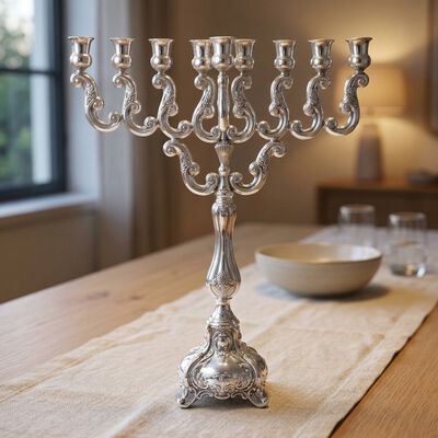 Ben Yehuda Porto Menorah Sterling Silver _2