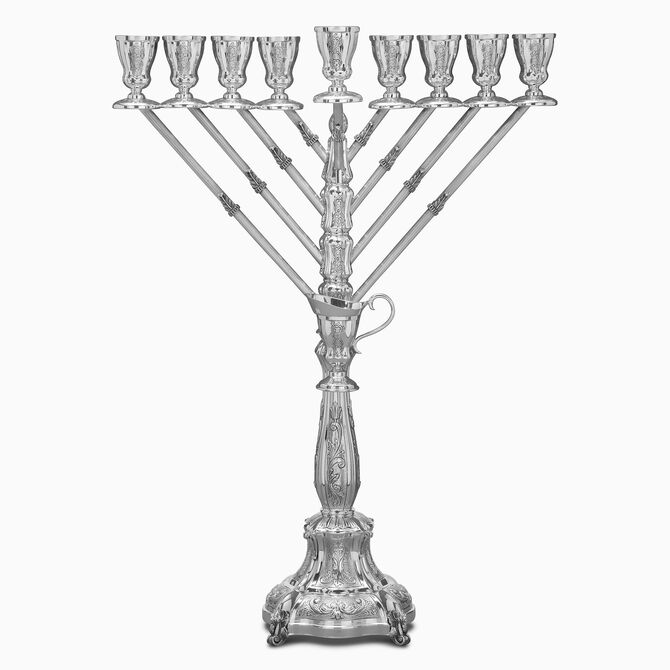 Bellagio Chabad Menorah Small Sterling Silver 