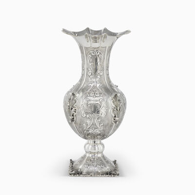 TALL DECORATED VASE 