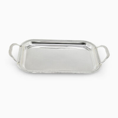 TRAY RECT. ORNAMENTED PLATED 