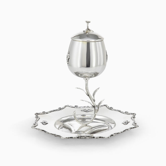 VIZHNITZ FLOWER SMOOTH SILVER 