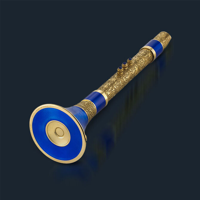 קלרינט המצוות זהב אמאייל כחול 