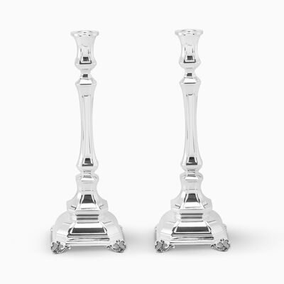 Octagonal Candlesticks Smooth Mini Sterling Silver